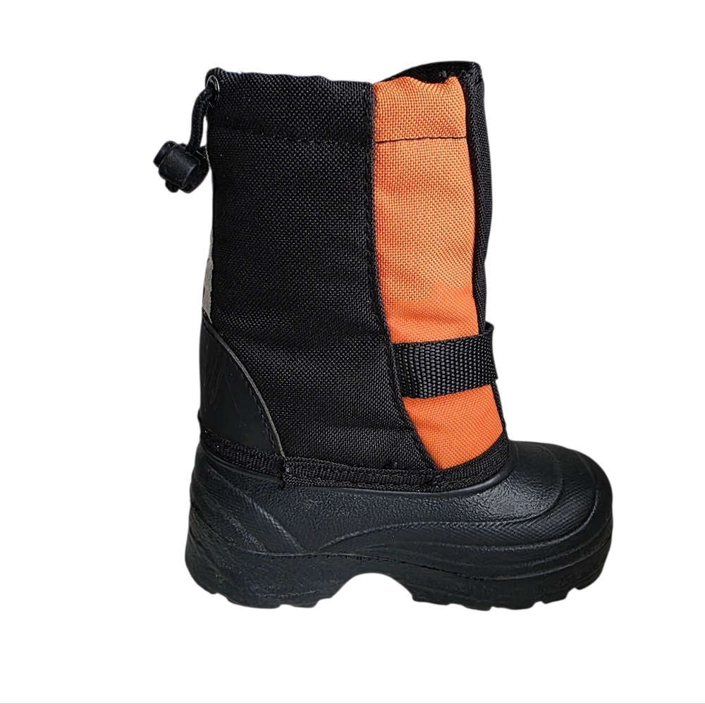 Stonz Trek Winter Boots Black Orange Sz 5 - Picture 4 of 11